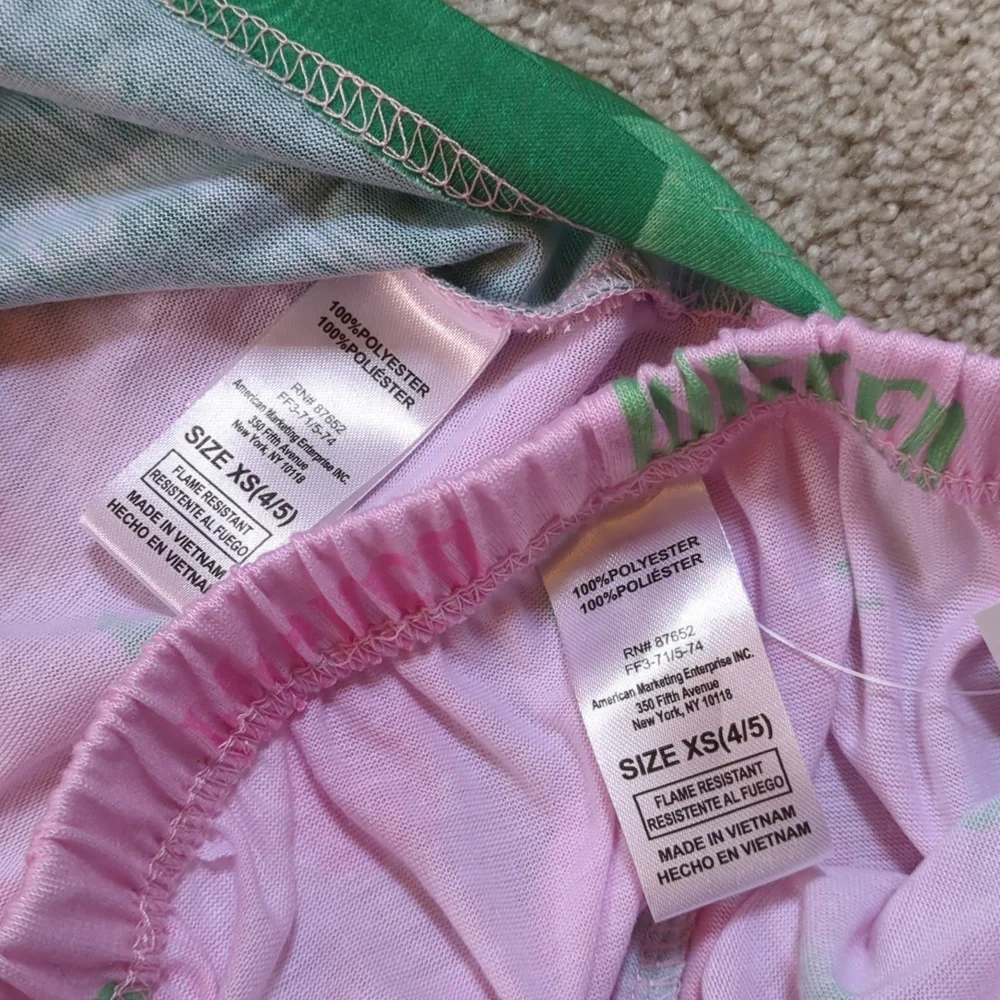 Wicked Pink and Green Short Sleeve Kids Pajama Set - Picture 7 of 7